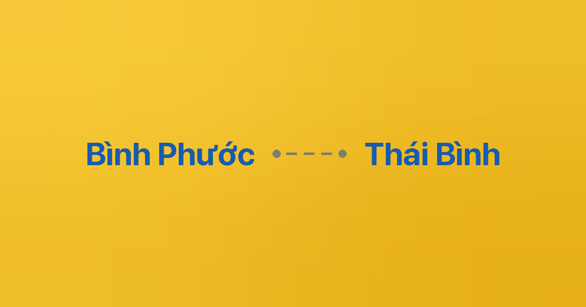 Xe ghép Bình Phước Thái Bình