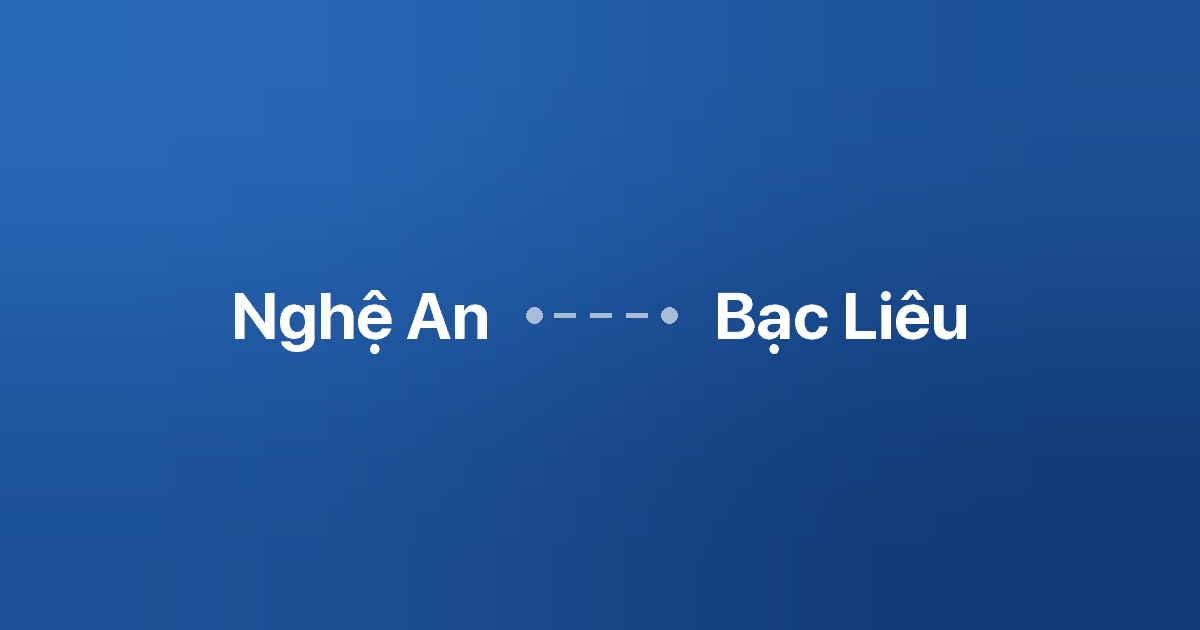 Xe ghép Nghệ An Bạc Liêu