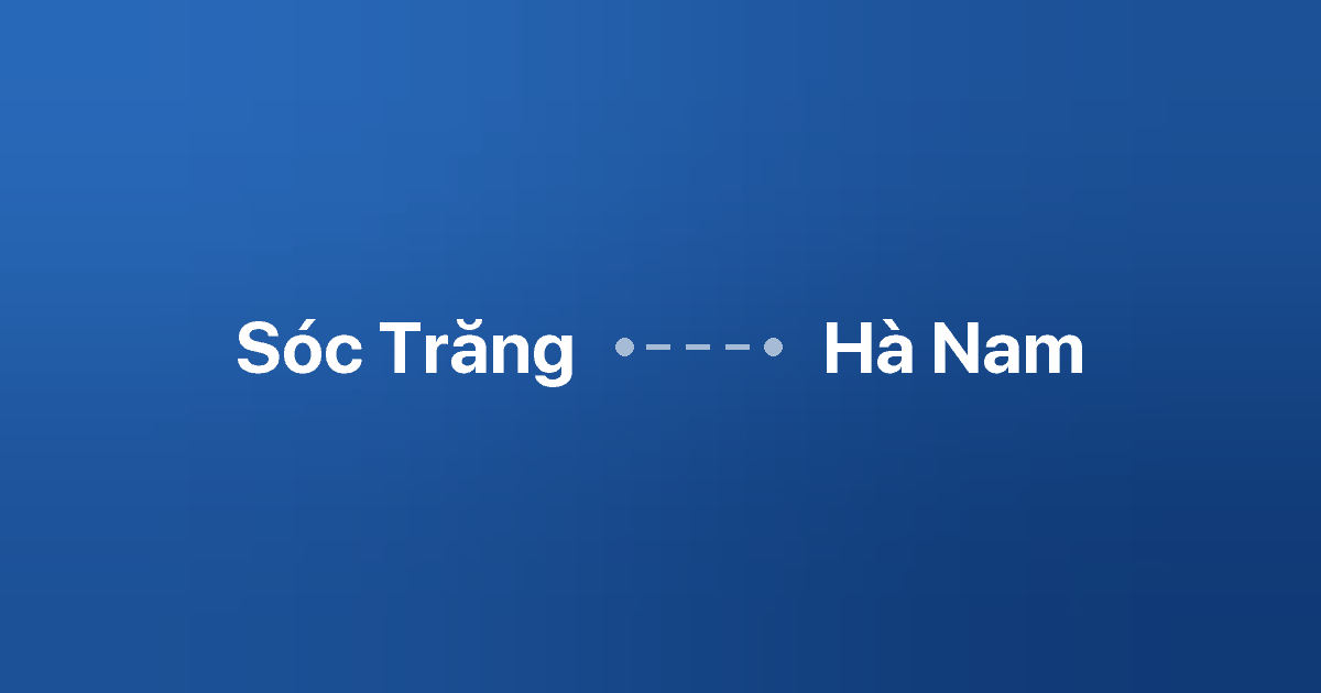 Xe ghép Sóc Trăng Hà Nam
