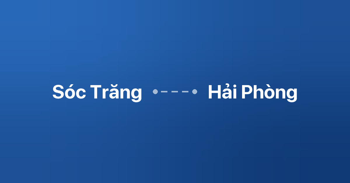 Xe ghép Sóc Trăng Hải Phòng