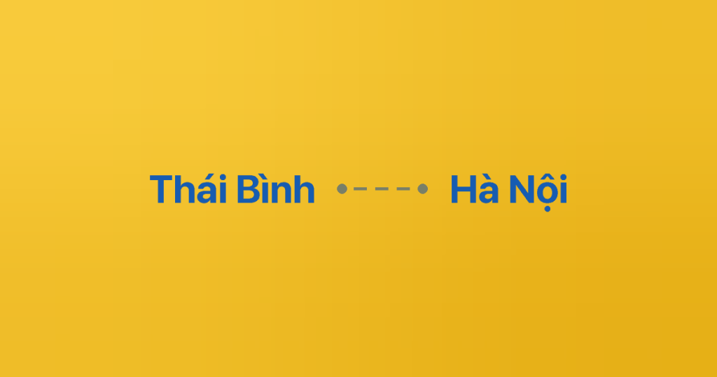 Xe ghép Thái Bình Hà Nội