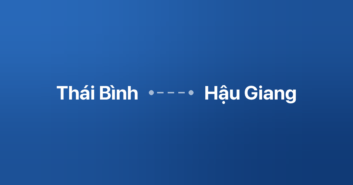 Xe ghép Thái Bình Hậu Giang
