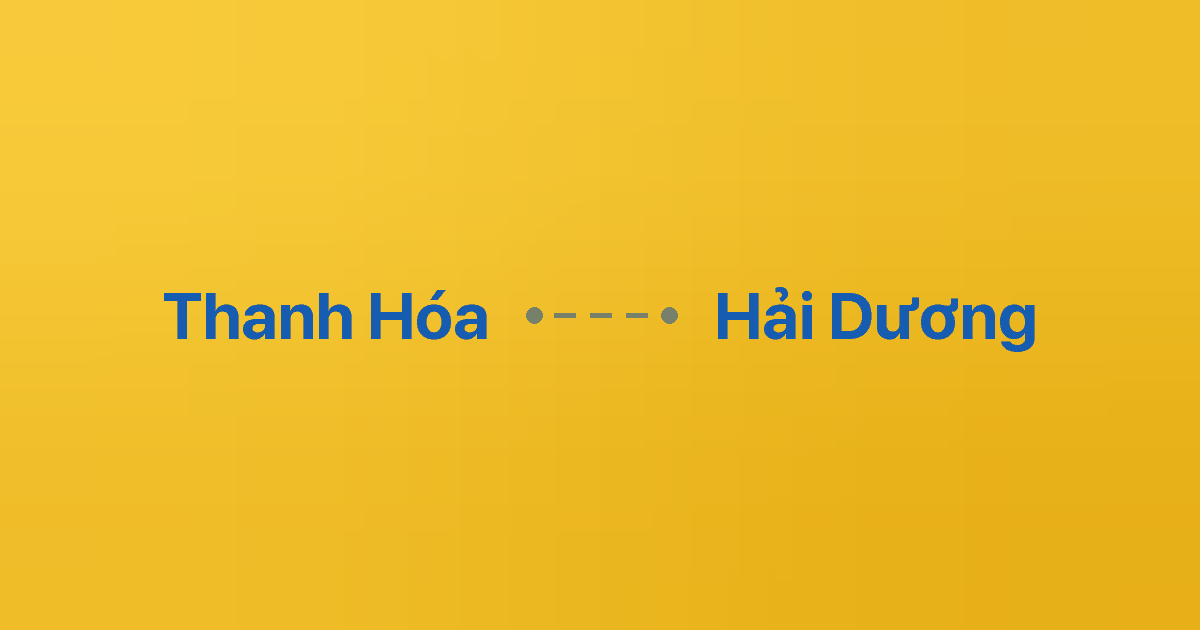 Xe ghép Thanh Hóa Hải Dương